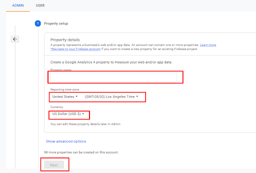 GA4 Property and Data Stream img 2